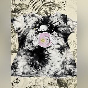 Tie Dye Galaxy, Zodiac, Witch, Space, Occult Print T-shirt